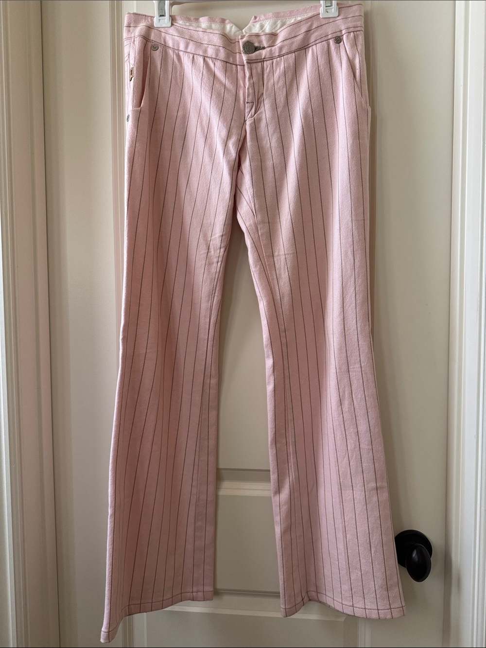 Rock and Republic Pink Pinstripe Flare Jeans
